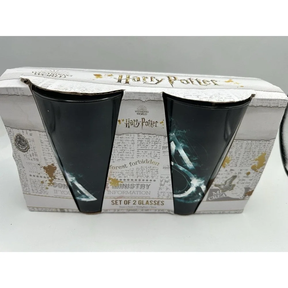 Universal Studios Harry Potter Glassware 2 Piece Matching Set 10 Oz Gift Set